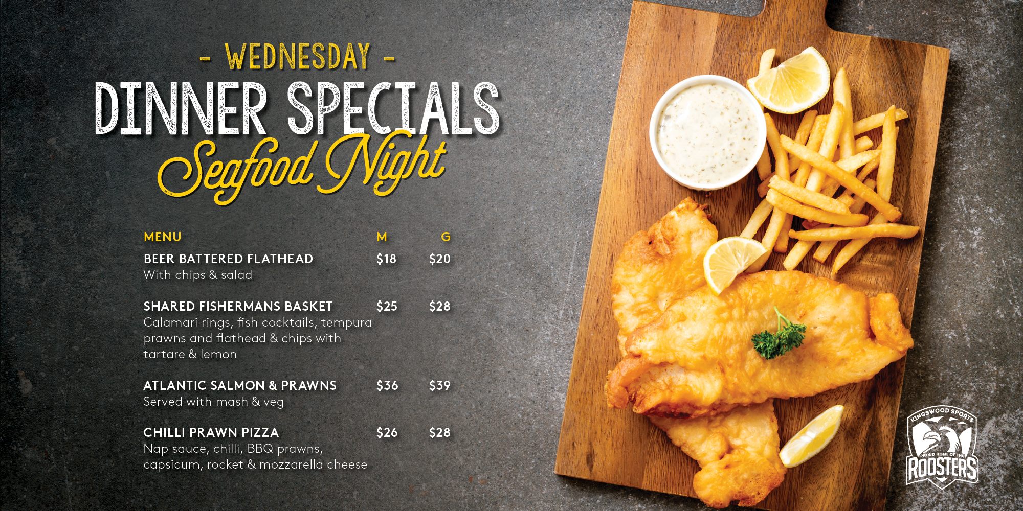 EKING_Wednesday Seafood Night_WEB BANNER